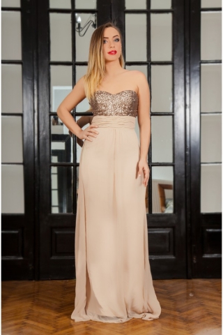 Rochie Long Attraction Cappuccino