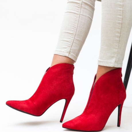 Botine Glitan Rosii