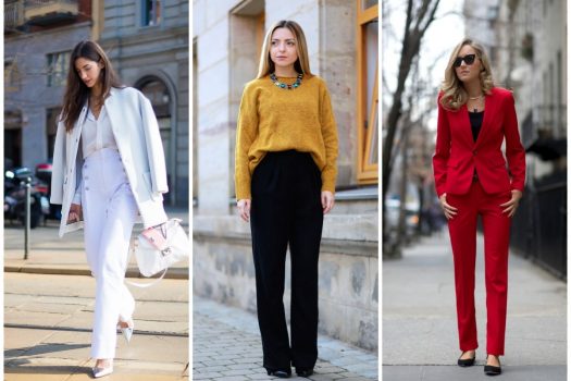 Pantaloni de dama eleganti pe care ii poti purta cu camasi albe la birou primavara aceasta