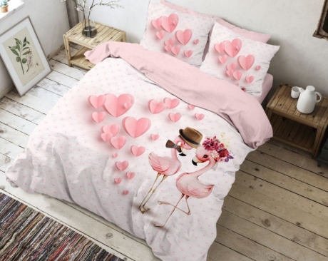Lenjerie pat dublu bumbac 100% ranforce, Club Cotton, Amoro