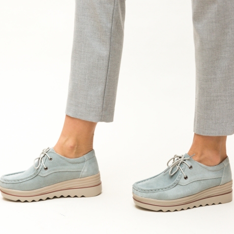 Pantofi Casual Almond Albastri