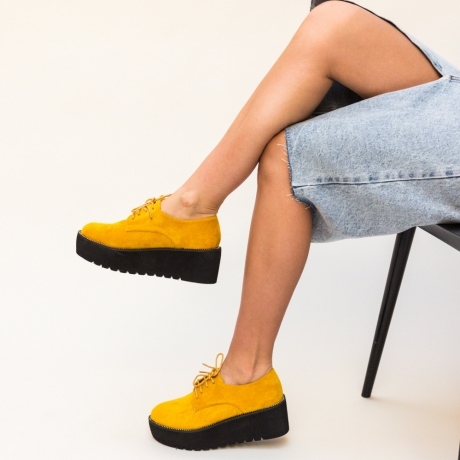 Pantofi Casual Jia Galbeni