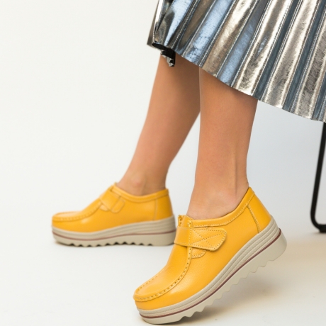 Pantofi Casual Vinay Galbeni