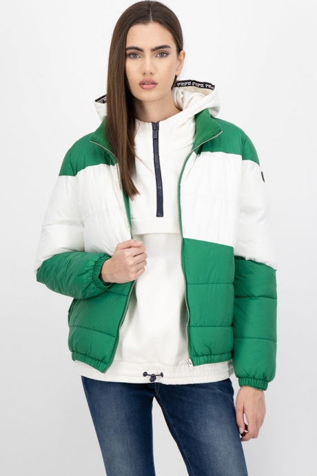 Pepe Jeans London Geaca cu vatelina si model colorblock Kathleen