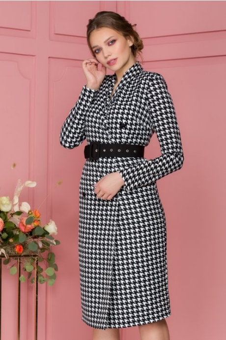 Rochie Rachel office cu imprimeu picior de cocos