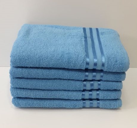 Set 5 prosoape baie bumbac 100% 70x140cm, albastru