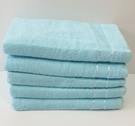Set 5 prosoape baie bumbac 100% 70x140cm, bleu deschis
