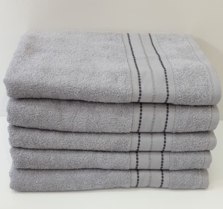 Set 5 prosoape baie bumbac 100% 70x140cm, gri