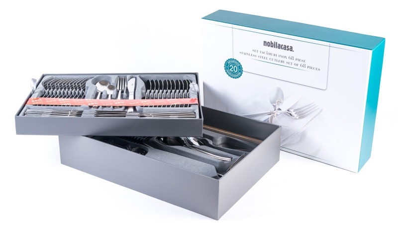Set tacamuri inox 68 piese ELEMENTARY