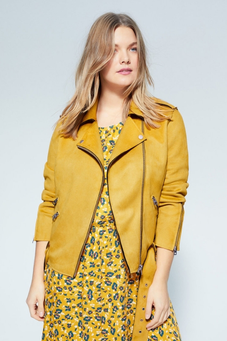 VIOLETA BY MANGO Jacheta biker de piele ecologica Seul