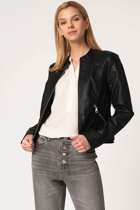 Vero Moda Jacheta biker de piele ecologica Amarta