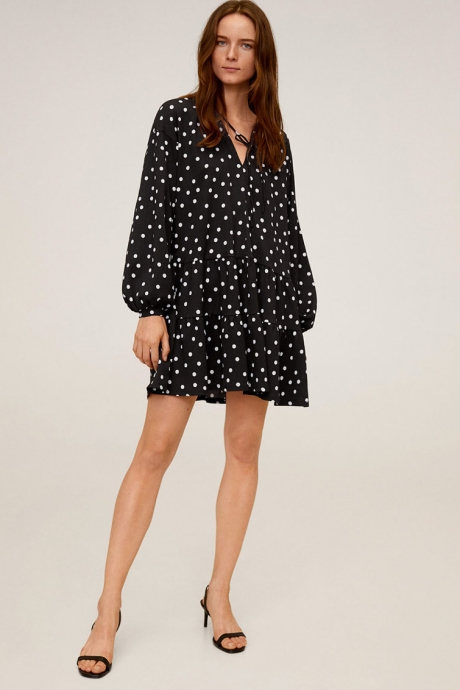 Mango Rochie vaporoasa cu model floral Punto