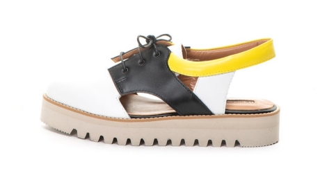 Mihaela Glavan Pantofi slingback de piele cu talpa plata