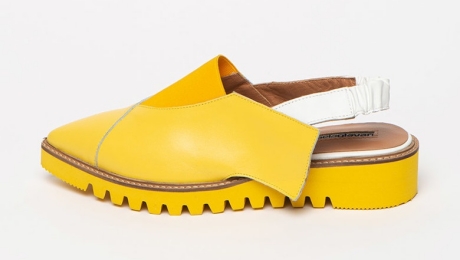 Mihaela Glavan Pantofi slingback de piele cu varf ascutit