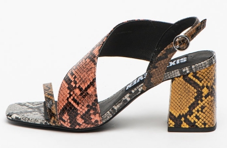 sixtyseven Sandale de piele ecologica cu bareta de glezna si model piele de reptila