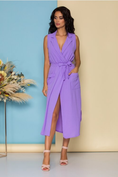 Rochie Mary mov petrecuta fara maneci