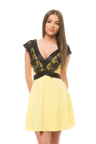 Rochie Artista Vulnerable Lace Yellow