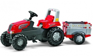 Tractor cu pedale Rolly Junior cu remorca